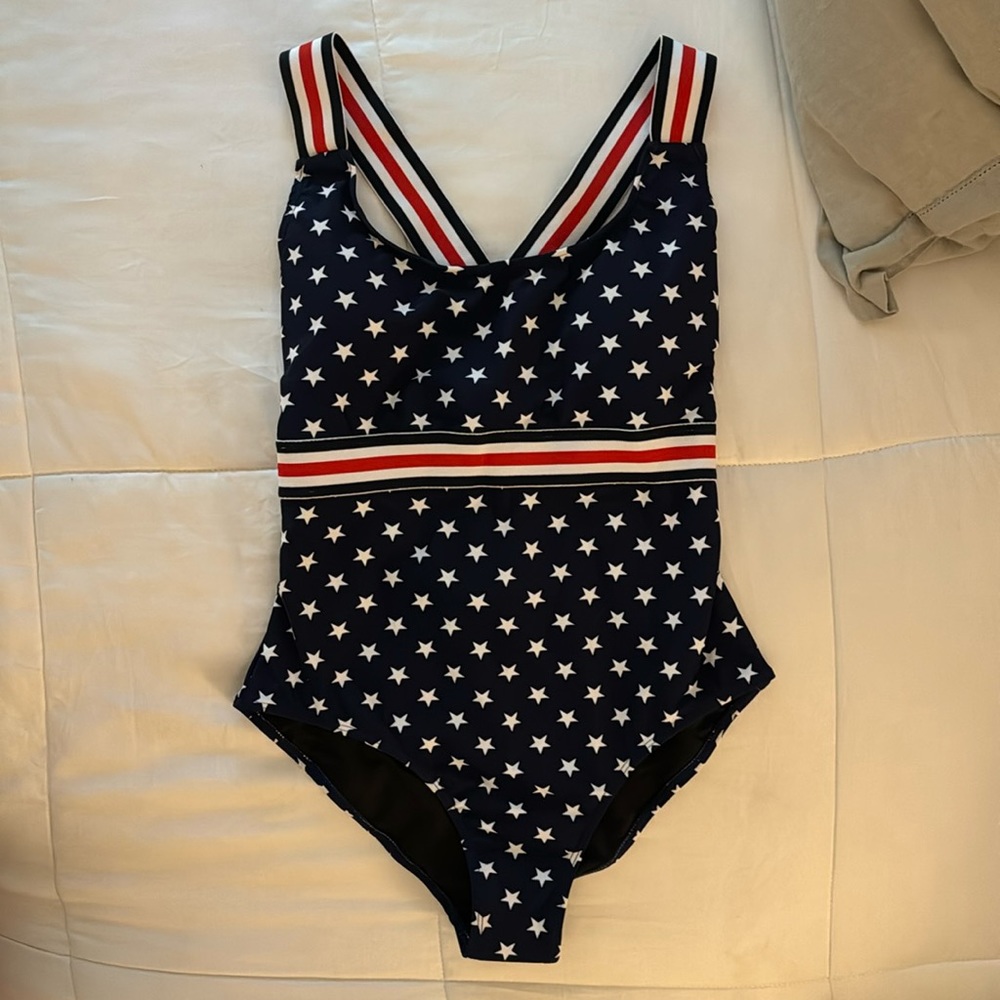 NWT American Flag Bathing Suit